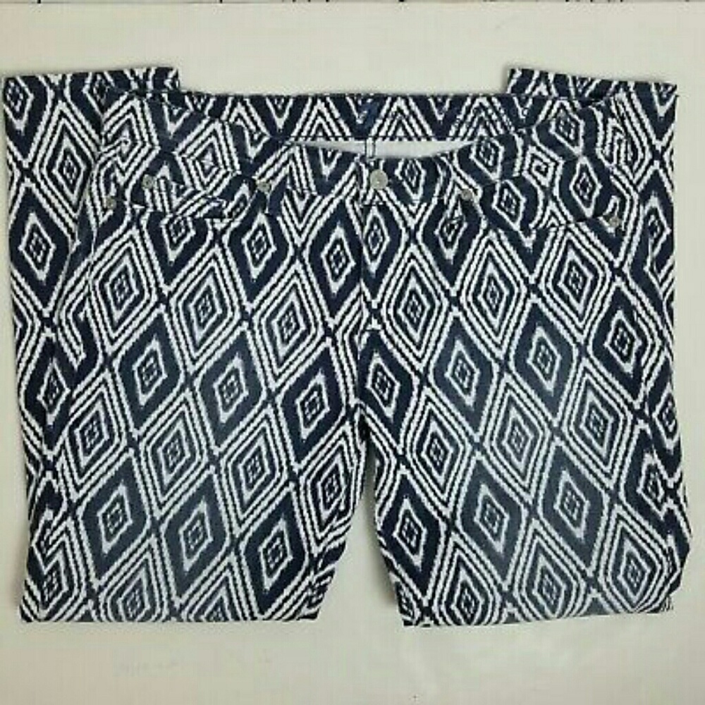 7 For All Mankind Diamond Pattern Crop Skinny US 4